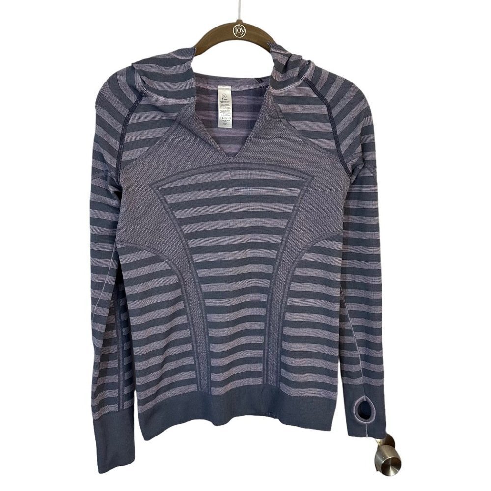 Ivivva by Lululemon Fly Tech Striped Hooded Top‎ 12
